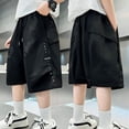 thumbnail image 2 of Glisme Little Boys Pants Solid Color Elastic Waist With Pockets Autumn Casual Boys Athletic Trousers, 2 of 6