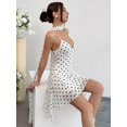 thumbnail image 5 of White Womens Summer Mini Sundress Spaghetti Strap V-Neck Vacation Dress, 5 of 7
