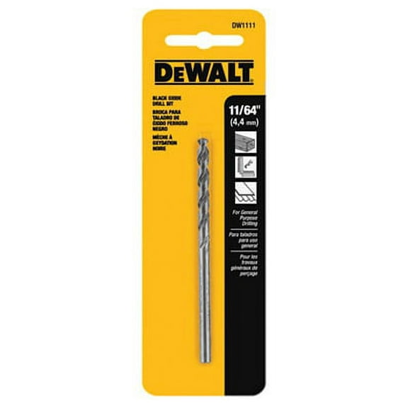 DEWALT Heavy-Duty Jobber Length Drill Bit - Stainless Steel, 11/64in x 3-1/4in