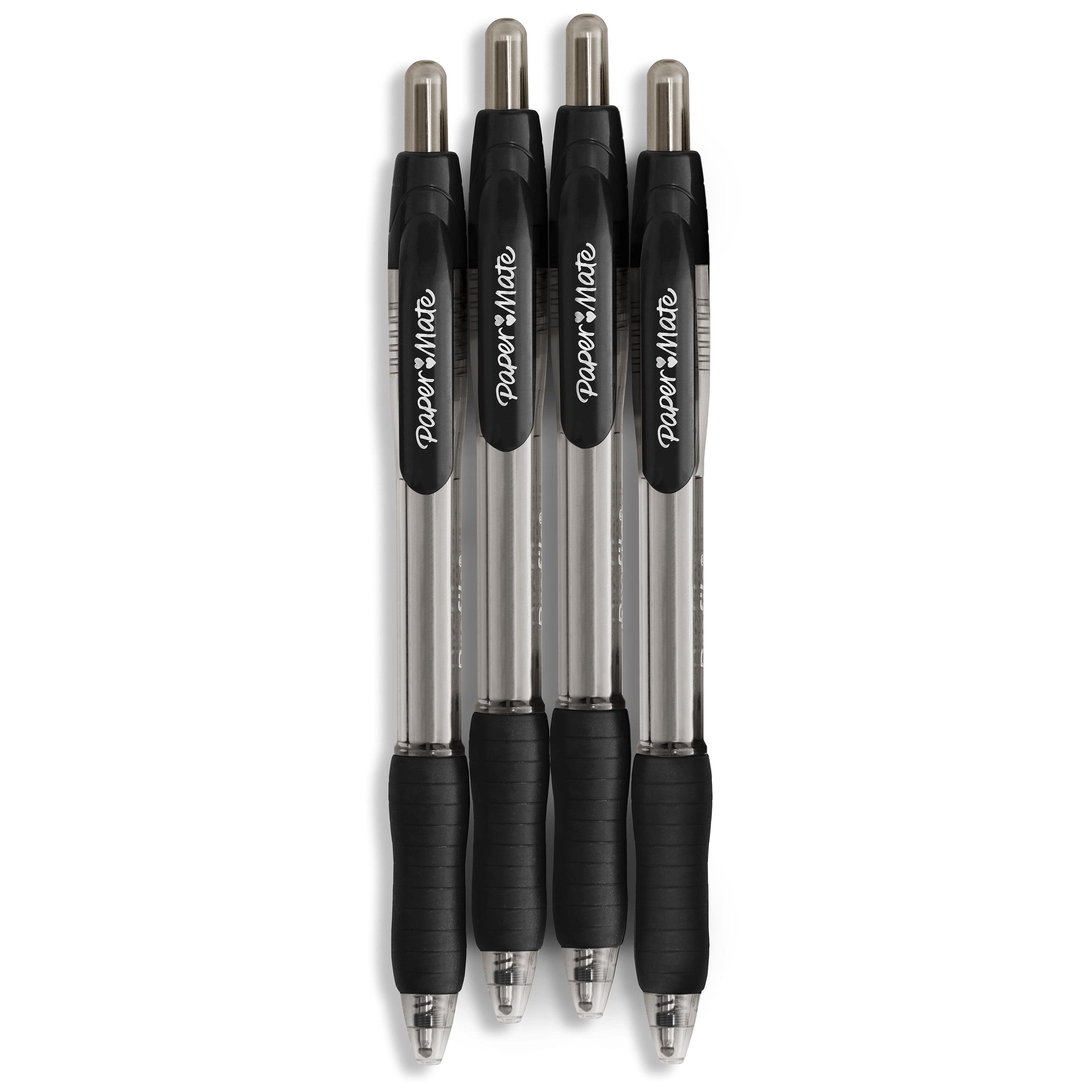 Paper Mate Profile Retractable Ballpoint Pens Bold Point 1.4 mm Translucent  Black Barrel Black Ink Pack Of 12 - Office Depot