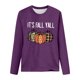 thumbnail image 3 of MHFRRA Camiseta de Manga Larga con Cuello Redondo y Estampado de Calabaza de Halloween Púrpura1, 3 of 3