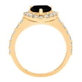 thumbnail image 2 of 2.03 ct Heart Cut Natural Onyx with Simulated Diamond Halo Accents 18K Yellow Gold Womens Engagement Ring, 2 of 5