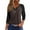 Coffee, variant on WTOBBY Women's Colorblock V-Neck Raglan Sleeve T-Shirt with 3/4 Sleeve, Casual Button Detail Top for Fall Season, Comfortable Fashion Apparel,Army Green L