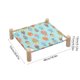 thumbnail image 3 of Cama plegable para mascotas ZJT250130061 | Cama elevada de madera maciza para perros y gatos con tapete de lino extraíble y lavable | Transpirable, refrescante en verano y para usar en cualqui, 3 of 5