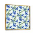 thumbnail image 3 of Designart 'Blue Cornflowers With Green Leaves On White I' Traditional Framed Canvas Wall Art Print, 3 of 5