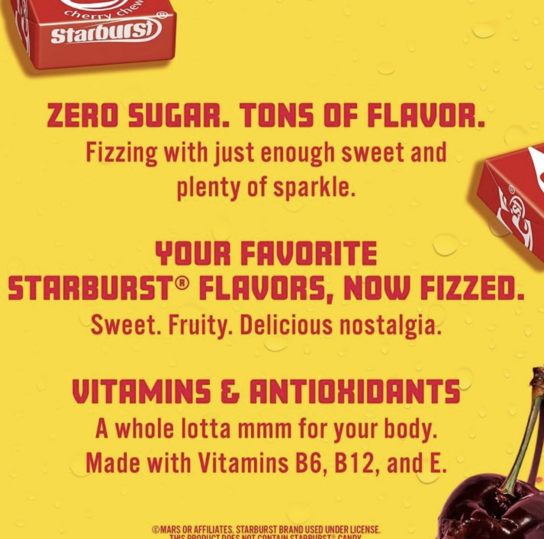 Sparkling Ice Starburst Cherry 16oz (Single Can)