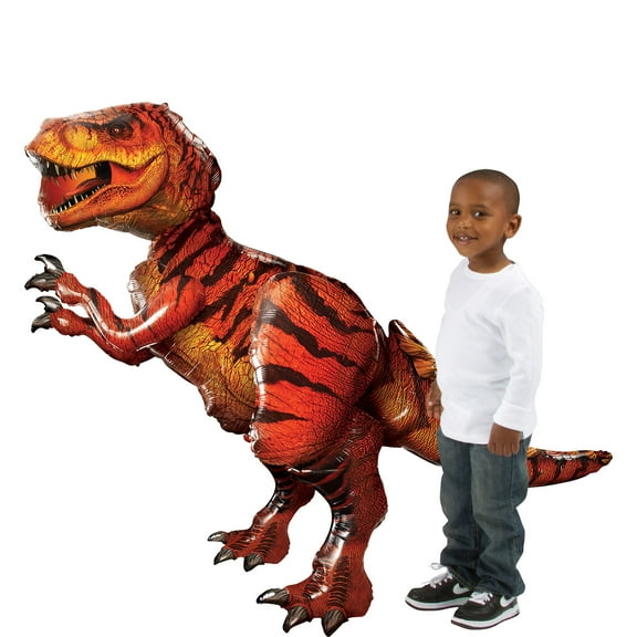 68 inch Jurassic World T-Rex Airwalkers Anagram Foil Mylar Balloon - Party Supplies Decorations