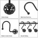 thumbnail image 2 of Ganchos de cortina de ducha con bola hueca, 12 Uds., ganchos de anillos para cortina de ducha, 2 of 5