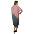 thumbnail image 6 of Women's Midi Length Color Blocked Comfy Dress, 6 of 7