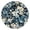 189, variant on Floral Elastic Fit Round Tablecloth with Water-Resistant Surface, Polyester Fabric for Indoor or Patio Use, Fits 44-52 Inch Dining Tables
