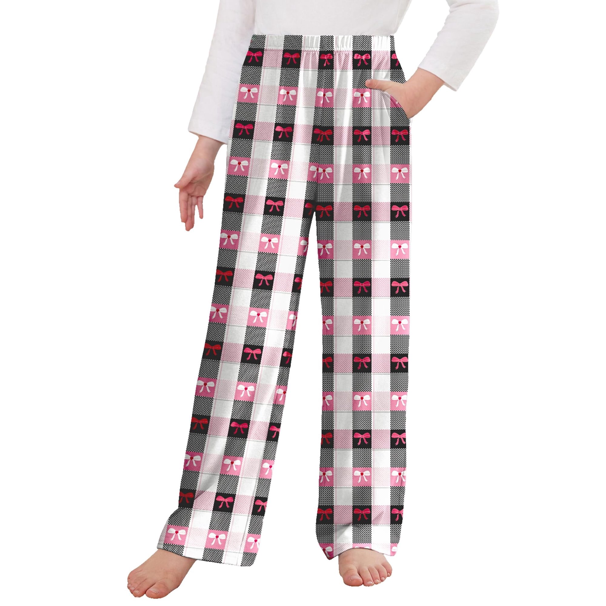Arshiner Boys Pajama Pants 2 Pack Soft Plaid Sleepwear Kids Lounge PJ Bottoms with Pockets