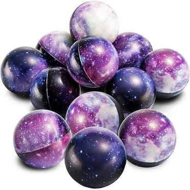 Bedwina Galaxy Stress Balls for Kids Squeeze Anxiety Fidget Sensory Toy, 50-Pack