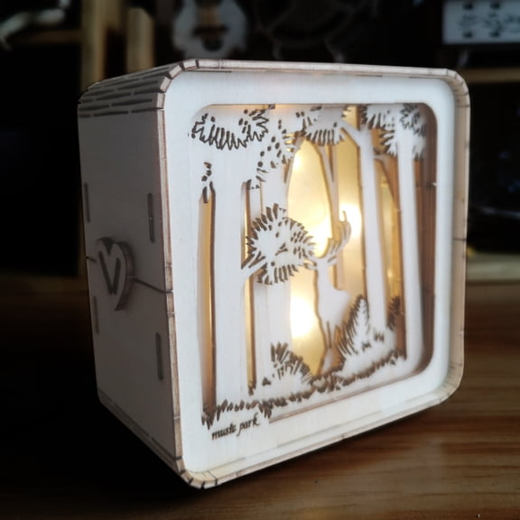 3D Wooden Puzzles Romantic Couple Model Kit Night Lights Desk Decorations Christmas Gift Birthday Gifts For Women Age14 