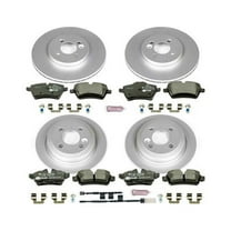 Power Stop Front and Rear Euro-Stop ECE-R90 Certified Brake Pad and Rotor Kit ESK6742