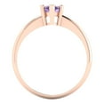 thumbnail image 4 of Solitaire Engagement Ring for Women - 1ct Simulated Alexandrite in 14K Rose Gold Promise Ring, 4 of 6