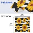 thumbnail image 7 of GZHJMY Soft Reusable Satin Table Decorative Napkins,20x20InX6 PCSStripe Sunflower,Family Dinner Wedding Banquet, Cocktail Party, Kitchen,Birthday Party, 7 of 7