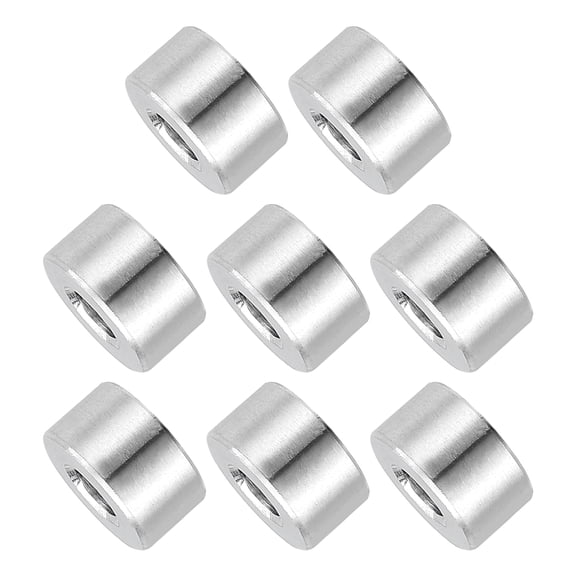 Uxcell 8 Pcs Stainless Steel Spacers, 6mm ID x 14mm OD x 6mm Height 304 Stainless Steel Bushing Screw Standoff Unthreaded Round Spacer for 1/4"M6 Screws Bolts Nuts