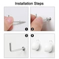 thumbnail image 5 of 30pcs Cup Hooks Screw-in Wall 2 Inch Metal Thread Square Hooks Great for Indoor Outdoor Hanger Silver Gray, 5 of 7