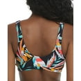 thumbnail image 2 of Body Glove Juniors Black Tropical Leaf Printed Scoop Bikini Top, 2 of 3