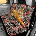 thumbnail image 2 of FUIALDOLG Tiger Leopard Rose Rear Bench Seat Covers for SUV, 2 Piece Non-Slip Car Rear Seat Covers, Durable Waterproof Back Seat Covers for Automotive Truck, 2 of 4