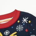 thumbnail image 4 of Bjutir Toddler Boys Girls Christmas Cartoon Warm Knitted Sweater Long Sleeve Tops Knitwear Cardigan Coat Sky Blue Size 5-6 Years, 4 of 8