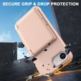 thumbnail image 6 of Compatible with iPhone 16e Wallet Phone Case,Back Flip Kickstand,With Card Holder(Store 4-5 Cards and Folded Money),Built-in Mirror,Heavy Duty Shockproof Anti-Scratch Phone Case,Rosegold, 6 of 7