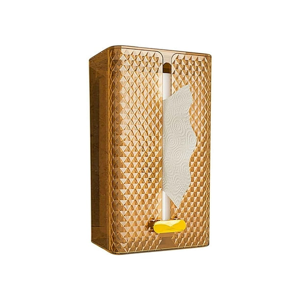 Toallas para el Baño,Soporte de la Caja de Tejido de Acrílico Montado en la Pared Transparente,Almacenamiento de Toallas Cara Al Revés Dispensador de Papel para Cocina,Organizador Del Baño,Cubierta De