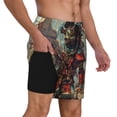 thumbnail image 2 of Daiia Tribal Futuristic Warrior Mens Swim Trunks Swim Shorts Quick Dry Swim Shorts with Mesh Lining Pockets-XX-Large, 2 of 9