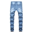 thumbnail image 5 of SWSMCLT Men's Pleated Denim Pants Stretch Pants Chic Jeans Comfy Classic Soft Lightweight Patterned5 32, 5 of 5