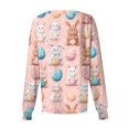 thumbnail image 6 of Fabrcox S-5XL Bunny Rabbit Scrub Jacket for Women Long Sleeve Snap Front Easter Animals Pattern Nurse Uniform with Pocket, 6 of 6