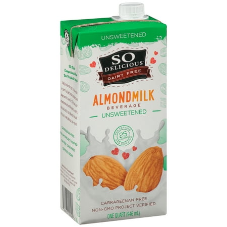 So Delicious? Dairy Free Unsweetened Almondmilk Beverage 1 qt. (Best Chocolate Milk E Juice)
