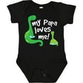 thumbnail image 3 of Inktastic My Papa Loves Me Dinosaur Boys Baby Bodysuit, 3 of 5