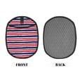 thumbnail image 2 of Pofeuu USA Colors Stripes Print Silicone Pot Mat Mitten With Hanging Loop Heat Resistant Oven Mitts Non-Slip Bbq Baking Smoking Potholders, 2 of 7