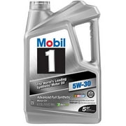 Angle View: (12 pack) Mobil 1 5W-30 Full Synthetic Motor Oil, 5 qt.