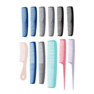 Conair 12-Piece Comb Set, All-Purpose Hair Styling Pack for Every Hair Type & Style