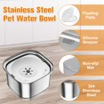 Decflow 3L Dog Water Bowl Stainless Steel Slow Drinking Dog Bowl with