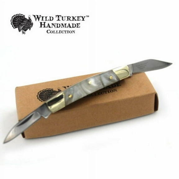 Wild Turkey Handmade Gentleman's Trapper Folding Pocket Collectors Knife EDC