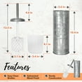 thumbnail image 2 of Autumn Alley Galvanized Metal Rustic Farmhouse Toilet Brush with Holder, 2 of 11