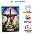 thumbnail image 4 of America Forever He is Risen Spring Easter Garden Flag, 12.5 x 18 inch Double Sided, Easter Cross and Lilies, Religious Easter Day Flag Christian Home Decor for Spring Outdoor and Outside Decoration, 4 of 5