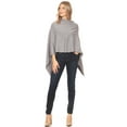 thumbnail image 5 of Sakkas Laurel Women's Super Soft Lightweight Cape Poncho Blanket Shawl Pullover - Gray - One Size Regular, 5 of 5