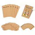 thumbnail image 2 of 50pcs Earrings Necklaces Display Card Cardboard Earring Packaging Hang Tag Card Ear Studs White Paper Card Jewelry DIY Wholesale Brown 50x50mm, 2 of 6