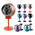 thumbnail image 2 of Suitable for 14oz Stainless Steel Wine Goblet with Detachable Stem, Insulated Champagne Cup for Wedding Party Office-jc, 2 of 5