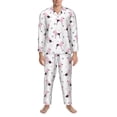 thumbnail image 3 of Cauagu Cute Poodle Dog Print Men's Long-Sleeve Pajama Set,Soft Button-Front 2Pjs for Men Long Sleeve Men’s Sleepwear-XX-Large, 3 of 7
