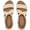 Beige 7005, variant on Women's Comfortable Flat Slide Sandals - Summer Fashionable with Elastic Ankle Strap.
