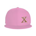 thumbnail image 3 of ZICANCN Alphabet X Pattern Baseball Caps, Trucker Hats for Men And Women, Adjustable Breathable Flat Caps, Pink, 3 of 6