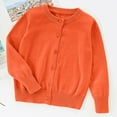 thumbnail image 2 of Hessimy Baby Boys Girls Fall Cable Knit Sweater Long Sleeve Solid Knitwear Tops Toddler Casual Warm Autumn Winter Pullovers Clothes 0-3m (Orange,9-10 Years), 2 of 5