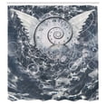 thumbnail image 3 of Ambesonne Geometry Shower Curtain, Surreal Cloud Paint, 69"Wx70"L, Grey, 3 of 5