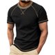 thumbnail image 2 of Ceisia Men's Fall/Winter Gift Casual Solid Color Round/Crew Neck Short Sleeve Top - Comfortable Daily Outdoor Wear, 2 of 7