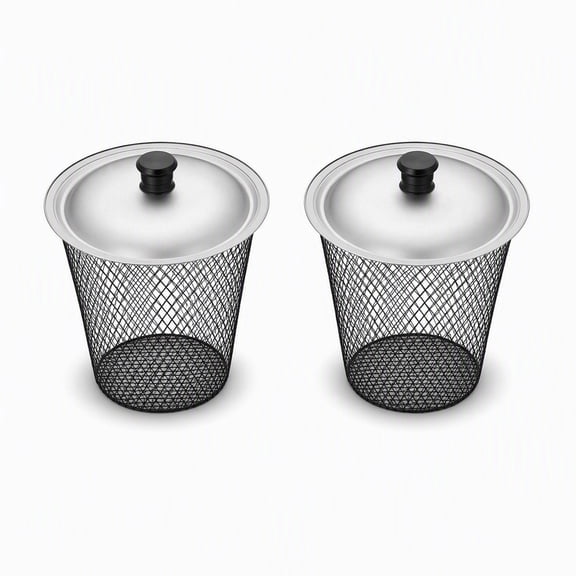YEMNPIOS 2 Pcs 9.1x9.1x5.9 Inch Inground Worm Composter with Lid Outdoor Farm Compost Bin