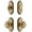 Vintage Brass, variant on Grandeur 833718 Arc Solid Brass Single Cylinder Keyed Entry Knobset And Deadbolt Combo